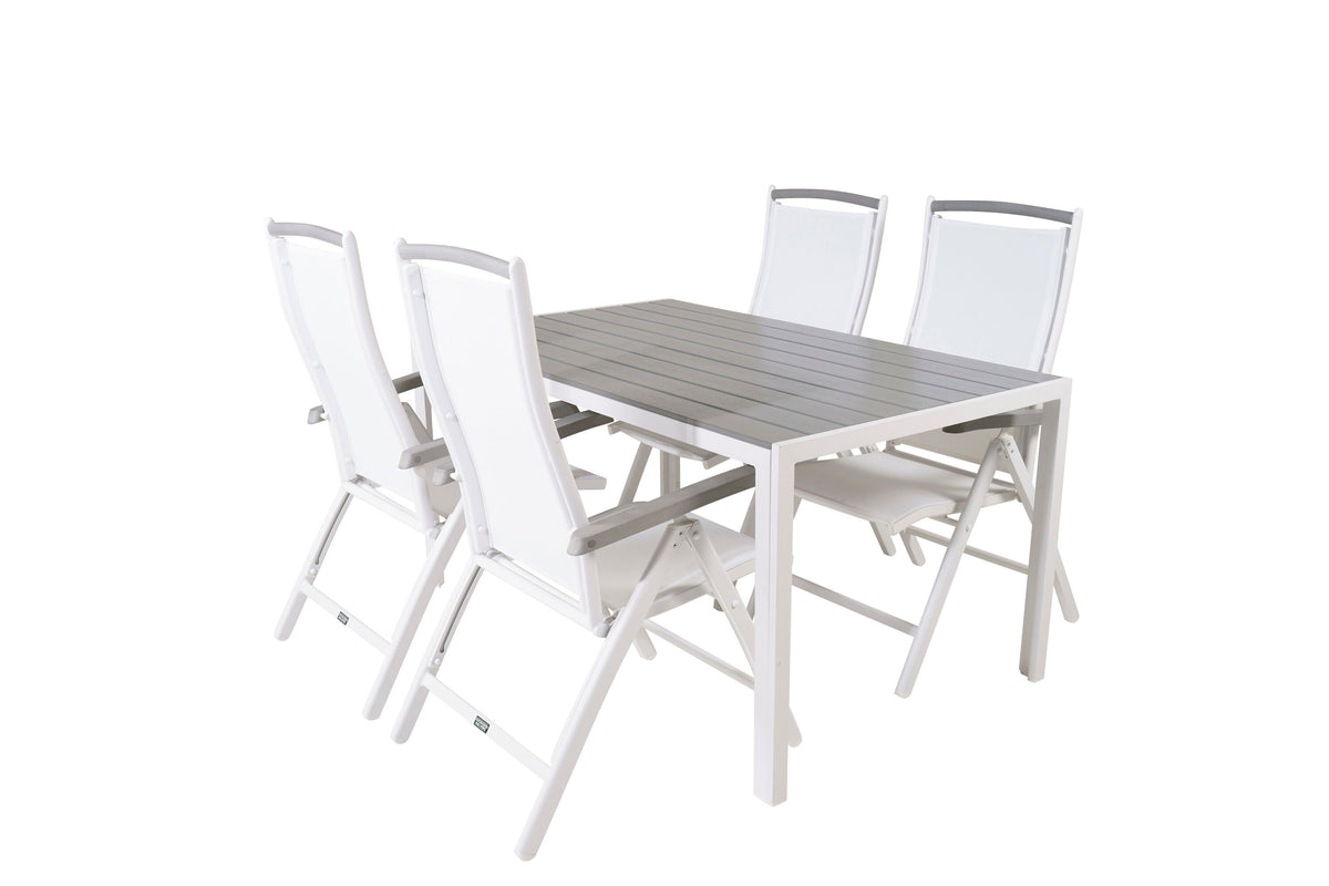 Break Matbord med Albany Stolarna – Bord: 74x150x90 Stol: 73x109x61