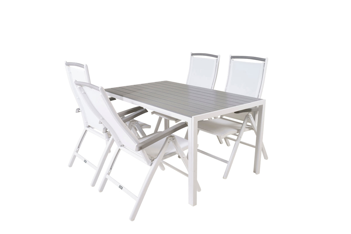 Break Matbord med Albany Stolarna – Bord: 74x150x90 Stol: 73x109x61