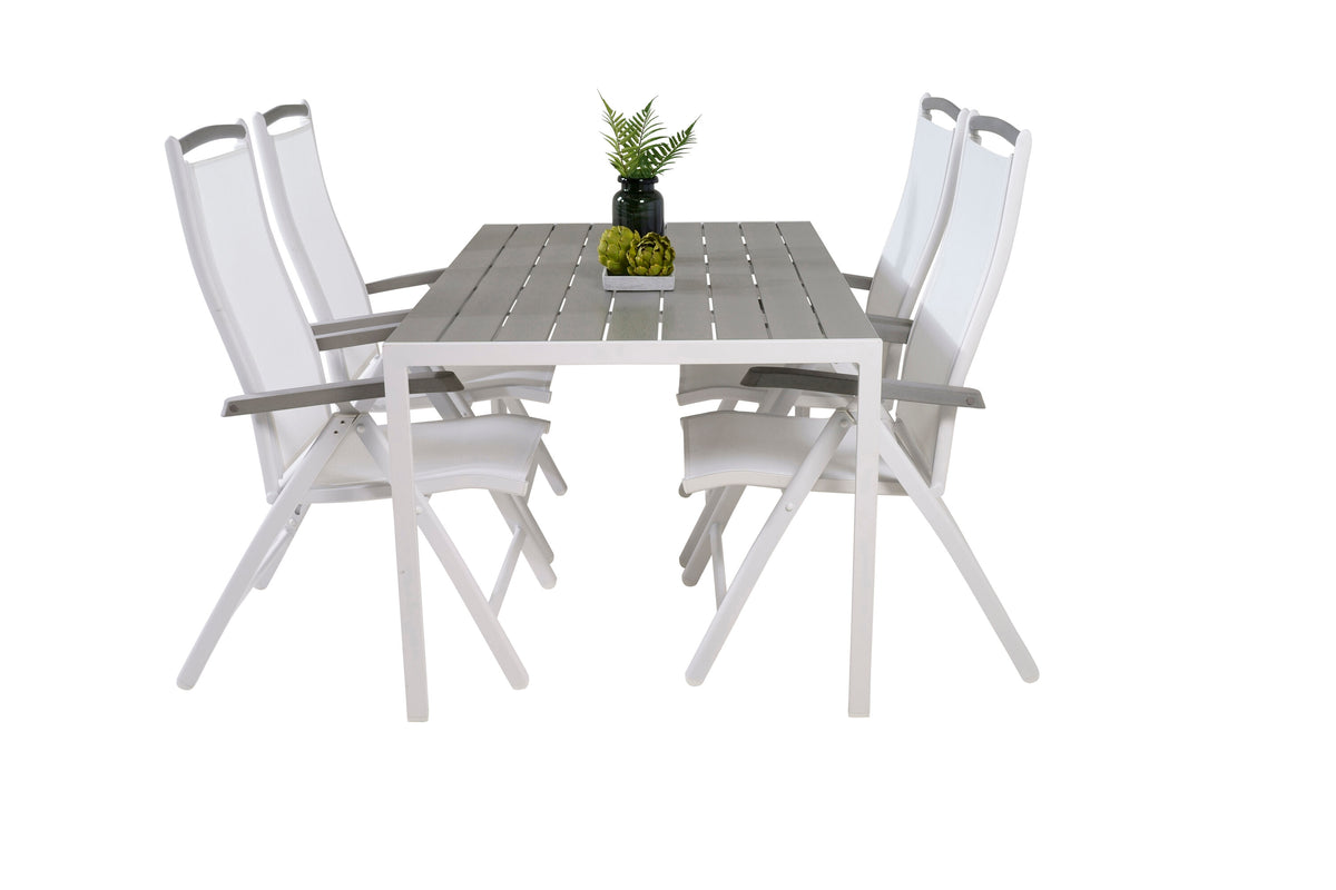Break Matbord med Albany Stolarna – Bord: 74x150x90 Stol: 73x109x61