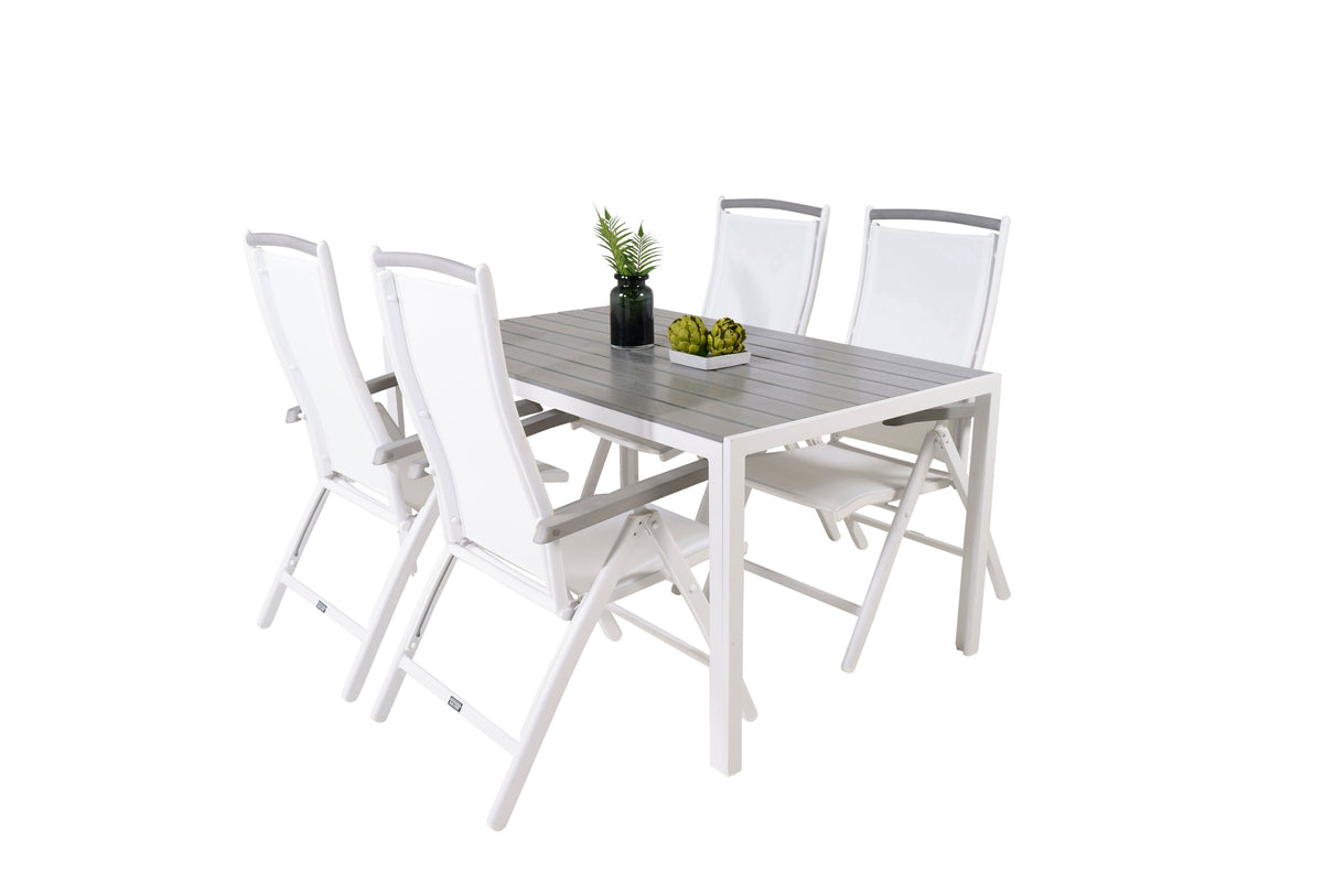 Break Matbord med Albany Stolarna – Bord: 74x150x90 Stol: 73x109x61