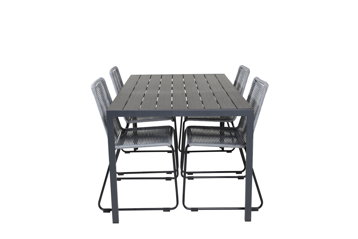 Break Matbord med Lindos Stolarna – Bord: 74x150x90 Stol: 59x85,5x59