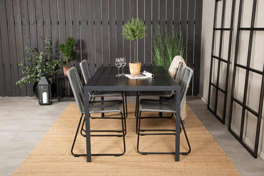Break Matbord med Lindos Stolarna – Bord: 74x150x90 Stol: 59x85,5x59