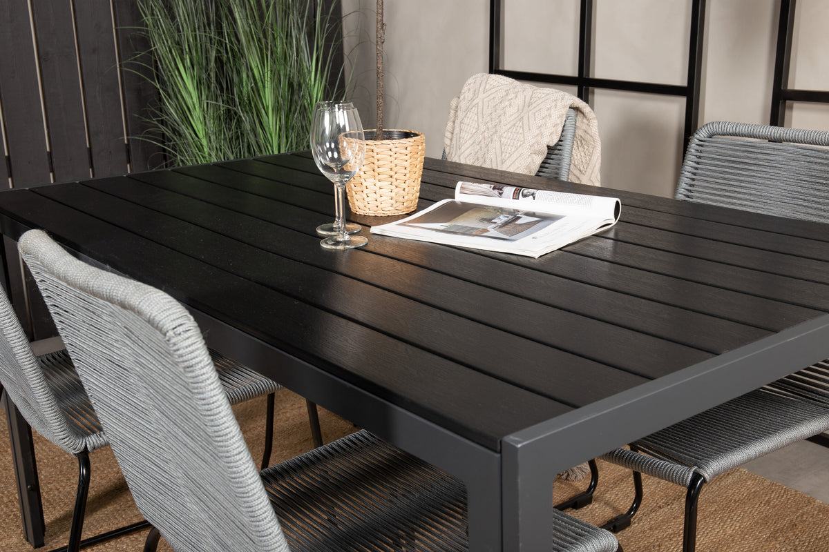 Break Matbord med Lindos Stolarna – Bord: 74x150x90 Stol: 59x85,5x59