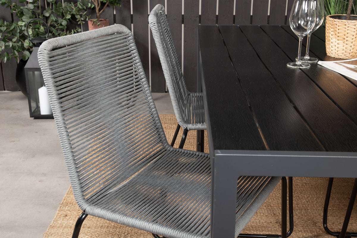 Break Matbord med Lindos Stolarna – Bord: 74x150x90 Stol: 59x85,5x59