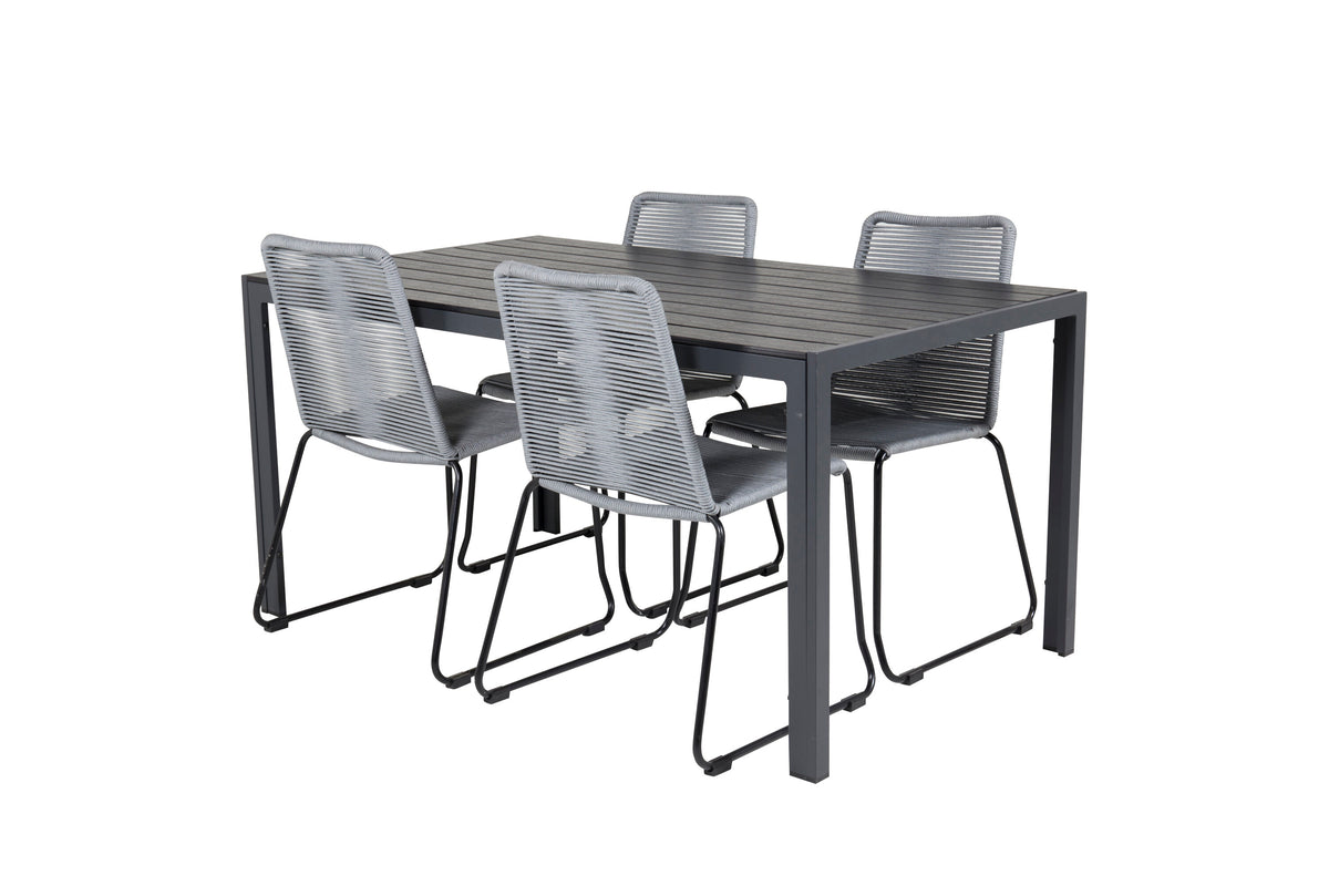Break Matbord med Lindos Stolarna – Bord: 74x150x90 Stol: 59x85,5x59