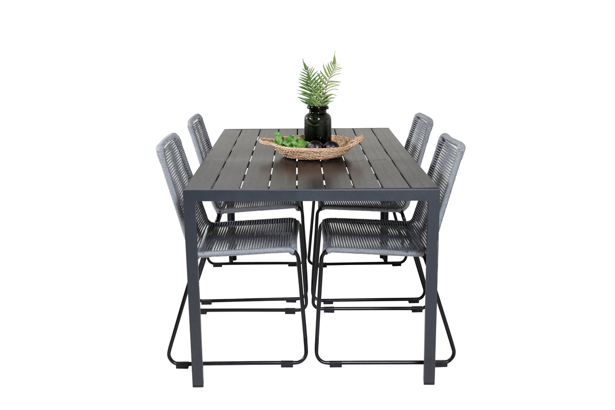 Break Matbord med Lindos Stolarna – Bord: 74x150x90 Stol: 59x85,5x59