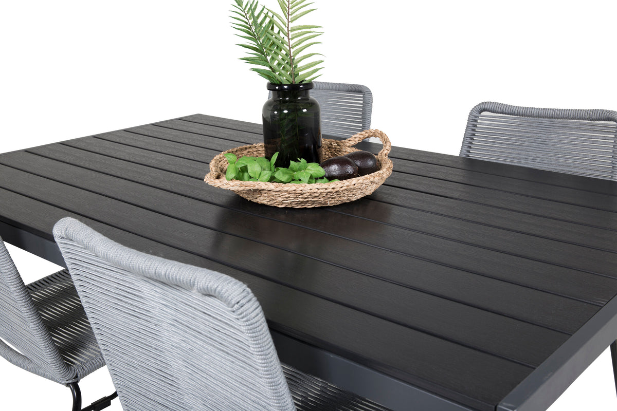 Break Matbord med Lindos Stolarna – Bord: 74x150x90 Stol: 59x85,5x59