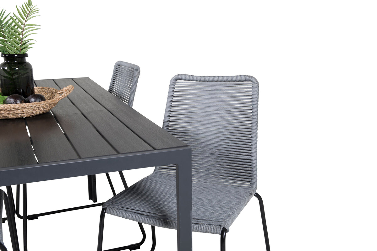 Break Matbord med Lindos Stolarna – Bord: 74x150x90 Stol: 59x85,5x59