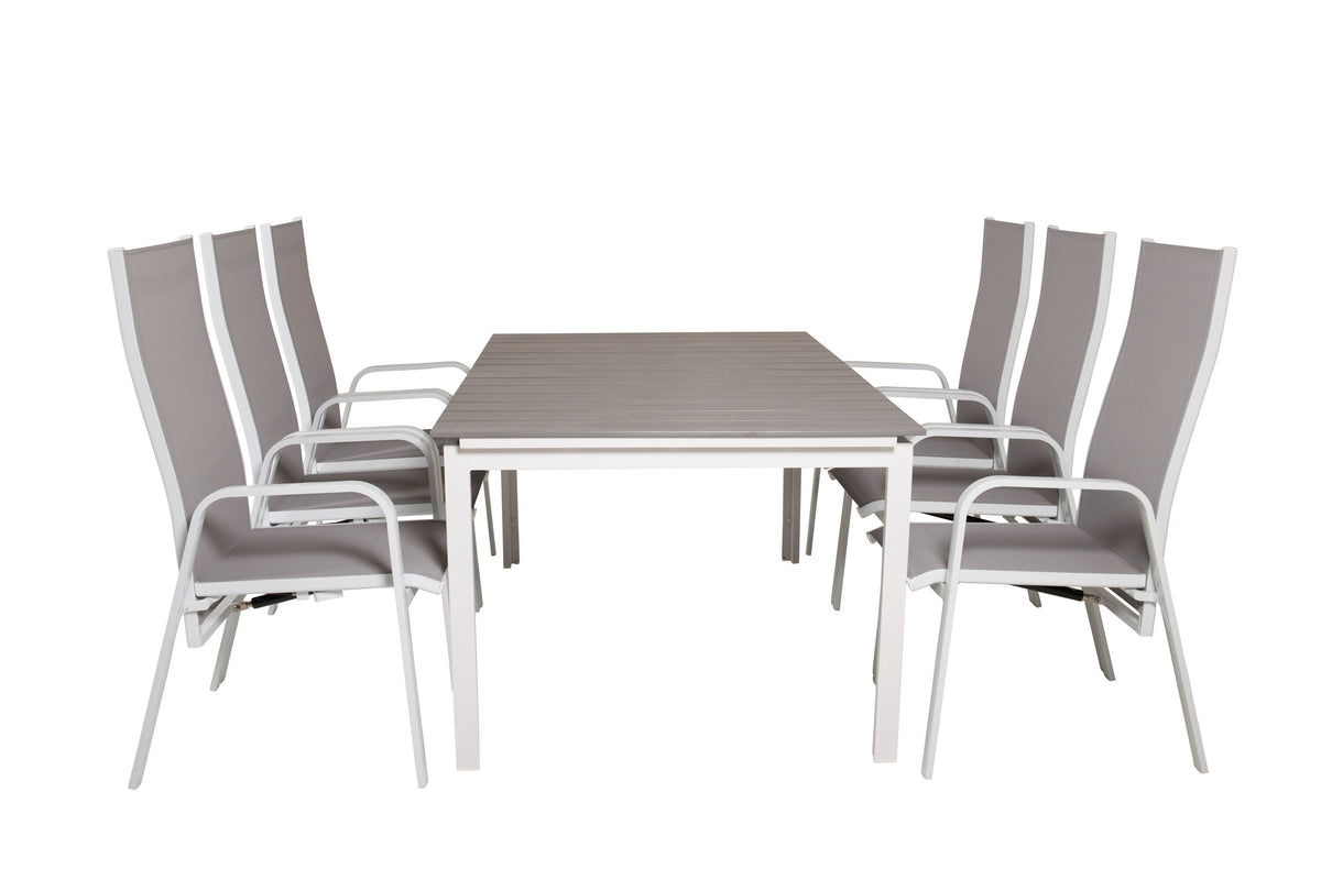 Levels Matbord med Copacabana Stolarna – Bord: 75x160x100 Stol: 65x110x56,5