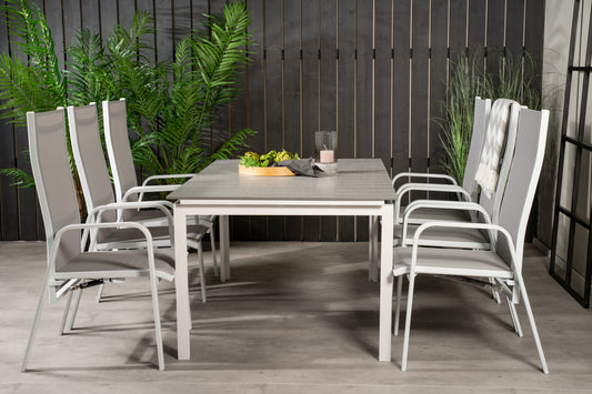 Levels Matbord med Copacabana Stolarna – Bord: 75x160x100 Stol: 65x110x56,5