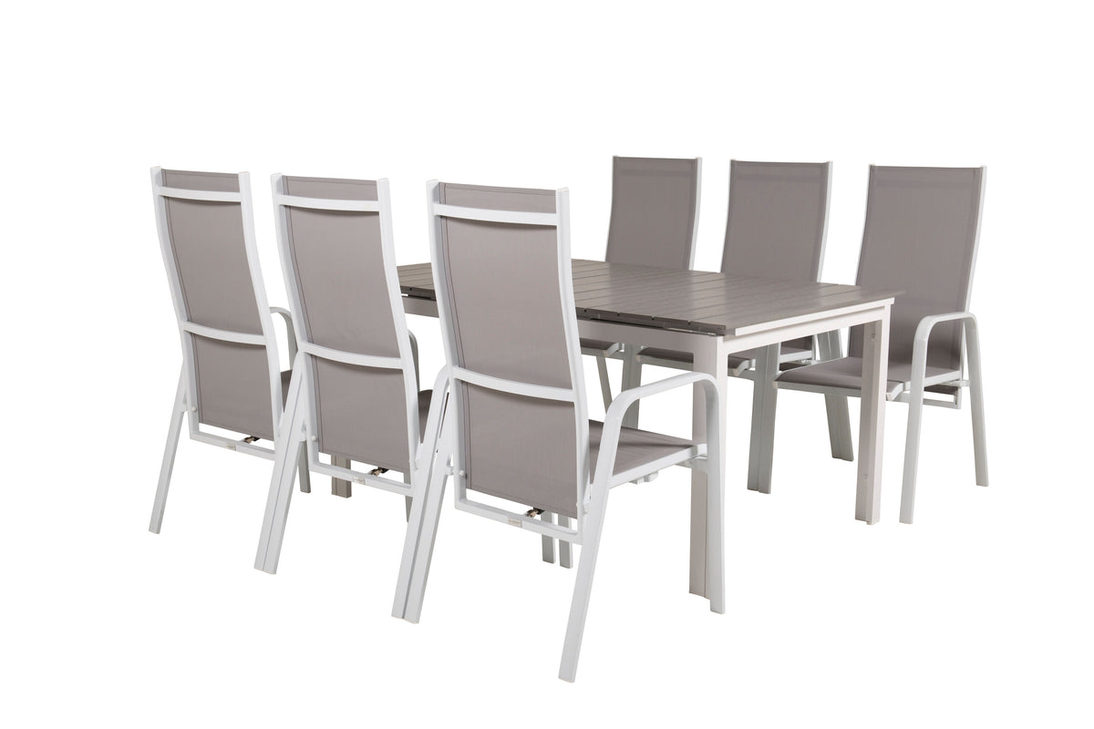 Levels Matbord med Copacabana Stolarna – Bord: 75x160x100 Stol: 65x110x56,5