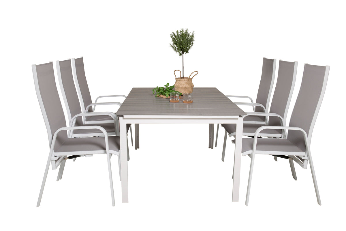 Levels Matbord med Copacabana Stolarna – Bord: 75x160x100 Stol: 65x110x56,5