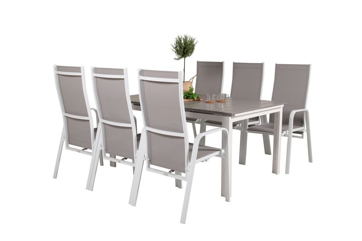 Levels Matbord med Copacabana Stolarna – Bord: 75x160x100 Stol: 65x110x56,5