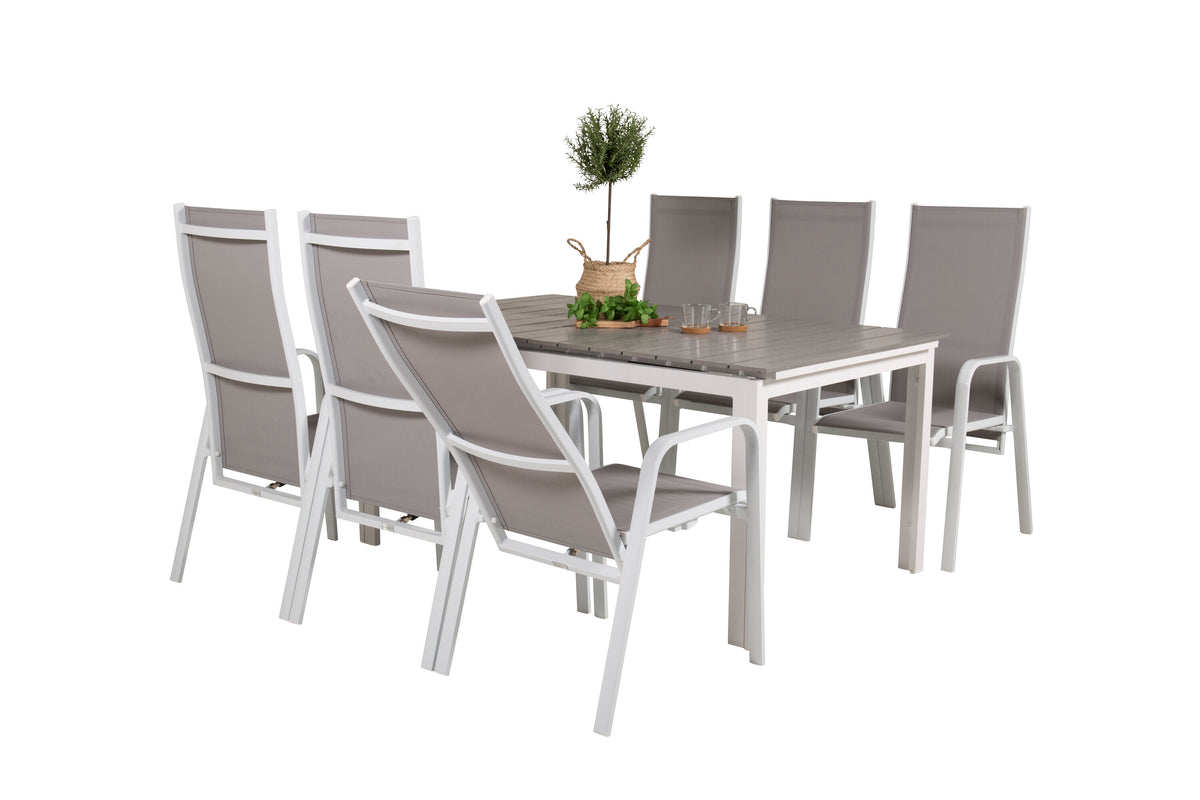 Levels Matbord med Copacabana Stolarna – Bord: 75x160x100 Stol: 65x110x56,5