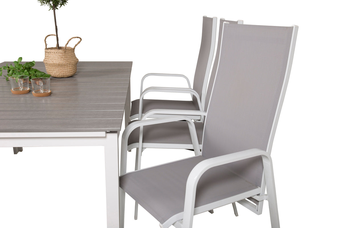 Levels Matbord med Copacabana Stolarna – Bord: 75x160x100 Stol: 65x110x56,5