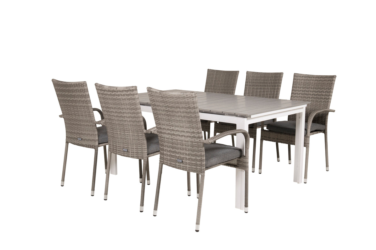 Levels Matbord med Anna Stolarna – Bord: 75x160x100 Stol: 62x96x55