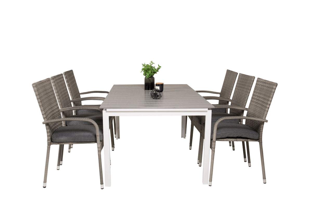 Levels Matbord med Anna Stolarna – Bord: 75x160x100 Stol: 62x96x55