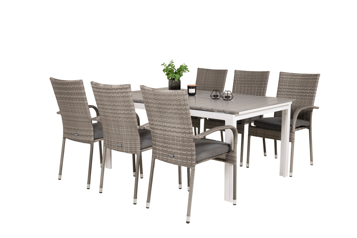 Levels Matbord med Anna Stolarna – Bord: 75x160x100 Stol: 62x96x55