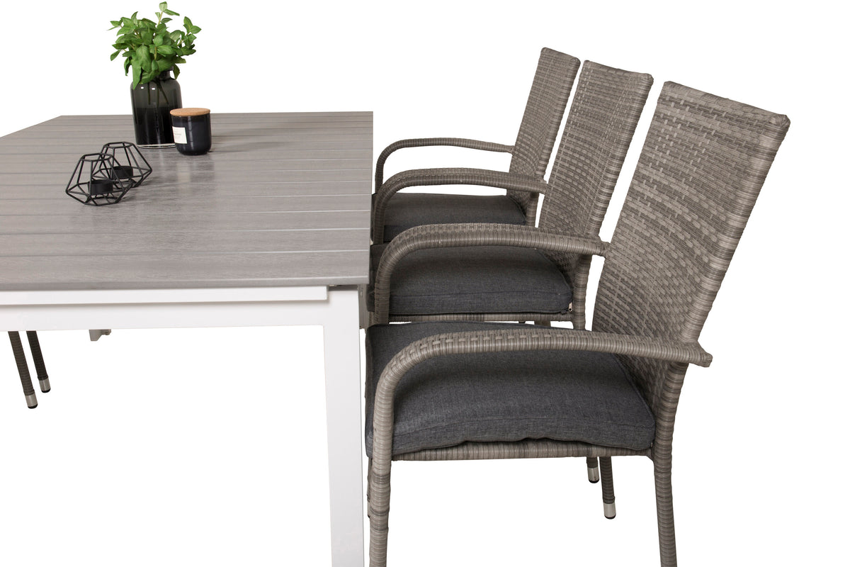 Levels Matbord med Anna Stolarna – Bord: 75x160x100 Stol: 62x96x55