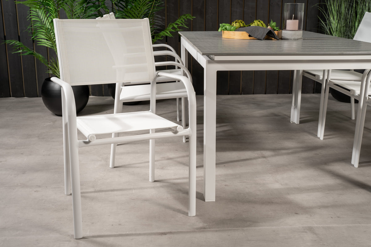Levels Matbord med Santorini Stolarna – Bord: 75x160x100 Stol: 58x89x56
