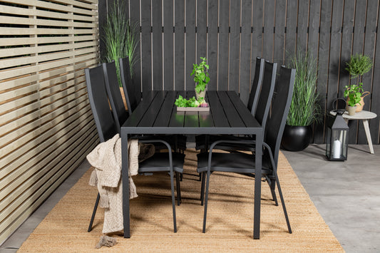 Break Matbord med Copacabana Stolarna – Bord: 74x205x90 Stol: 65x110x56,5