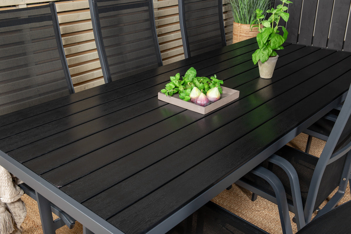 Break Matbord med Copacabana Stolarna – Bord: 74x205x90 Stol: 65x110x56,5