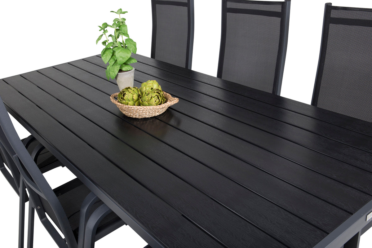 Break Matbord med Copacabana Stolarna – Bord: 74x205x90 Stol: 65x110x56,5