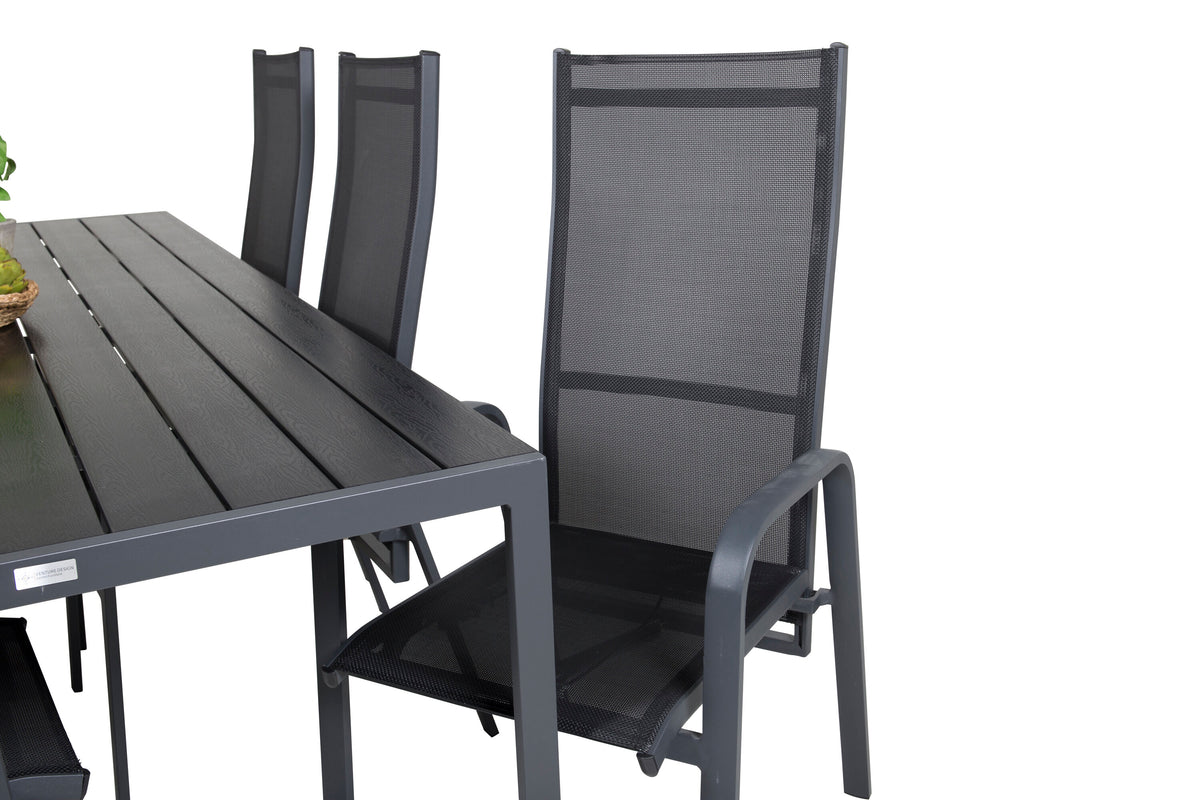 Break Matbord med Copacabana Stolarna – Bord: 74x205x90 Stol: 65x110x56,5