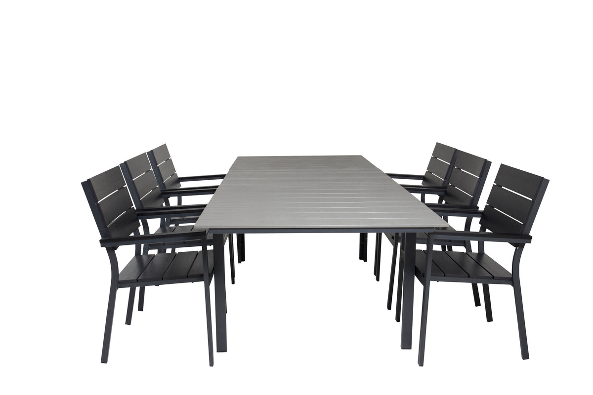 Levels Matbord med Levels Stolarna – Bord: 75x160x100 Stol: 59x89x57
