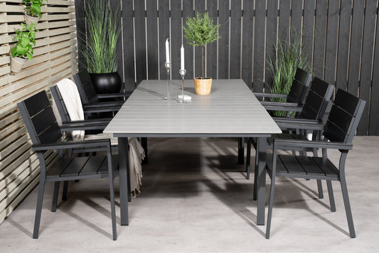 Levels Matbord med Levels Stolarna – Bord: 75x160x100 Stol: 59x89x57