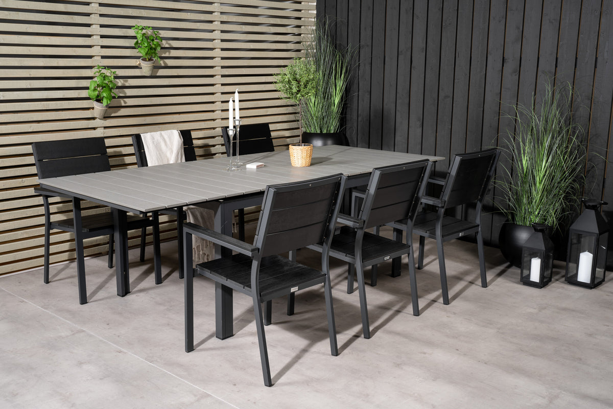 Levels Matbord med Levels Stolarna – Bord: 75x160x100 Stol: 59x89x57