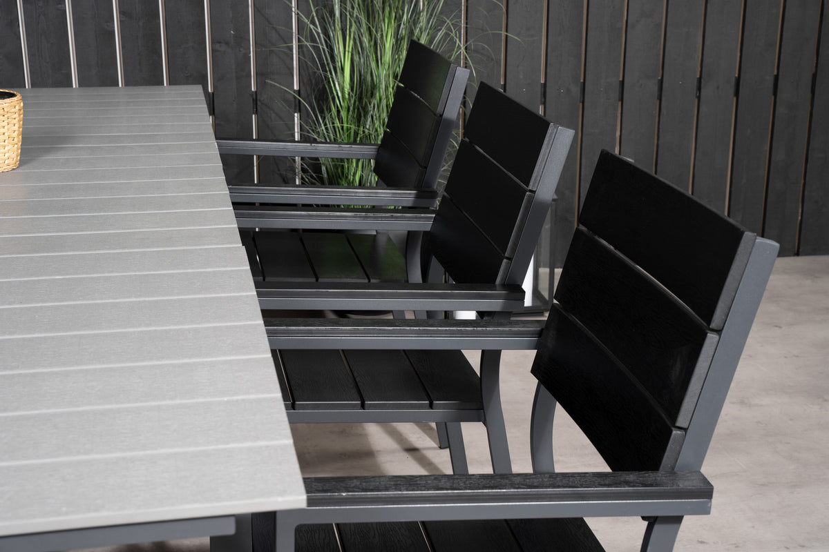 Levels Matbord med Levels Stolarna – Bord: 75x160x100 Stol: 59x89x57
