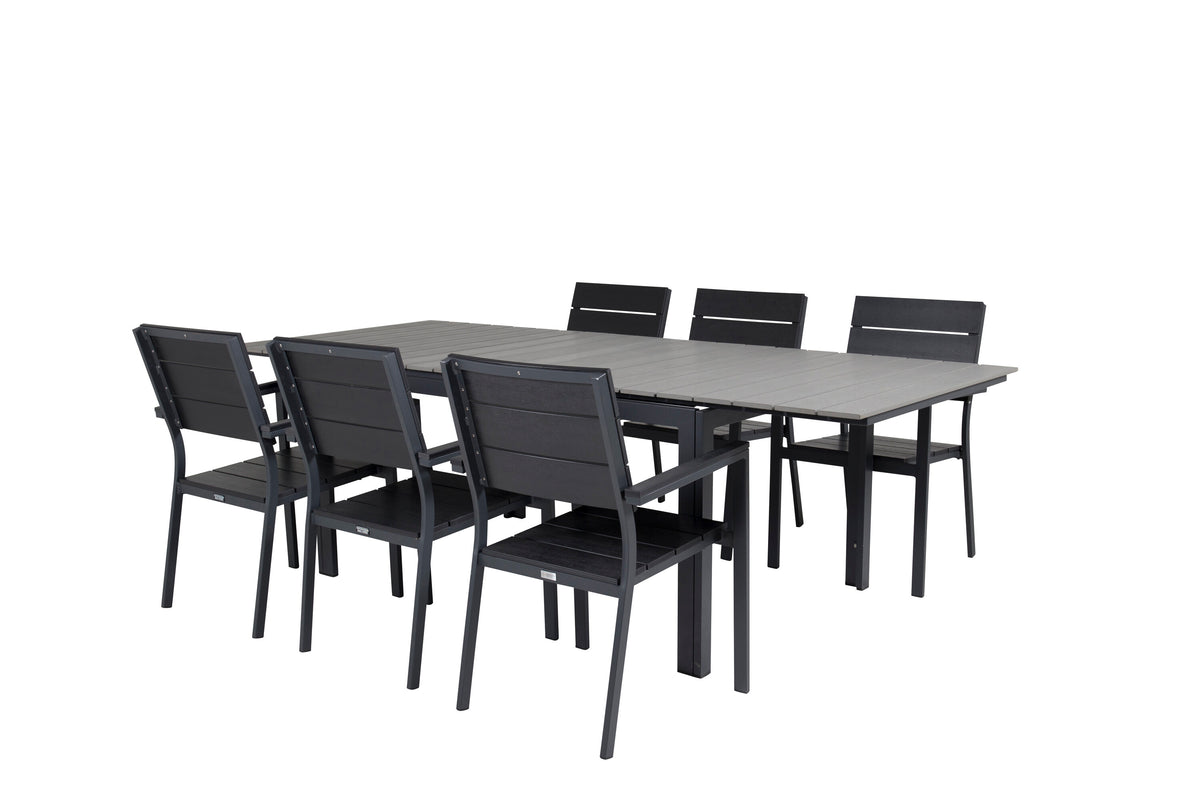Levels Matbord med Levels Stolarna – Bord: 75x160x100 Stol: 59x89x57