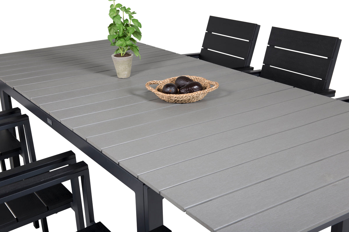 Levels Matbord med Levels Stolarna – Bord: 75x160x100 Stol: 59x89x57