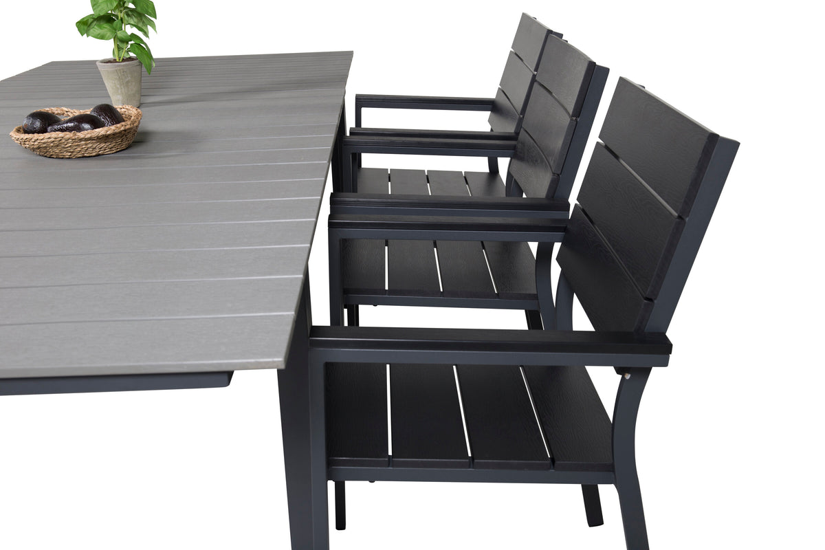 Levels Matbord med Levels Stolarna – Bord: 75x160x100 Stol: 59x89x57