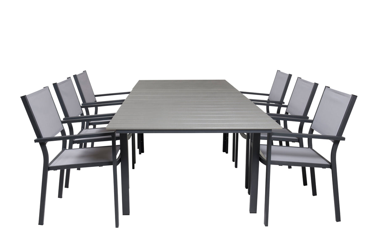 Levels Matbord med Copacabana Stolarna – Bord: 74x160x100 Stol: 56x88x60