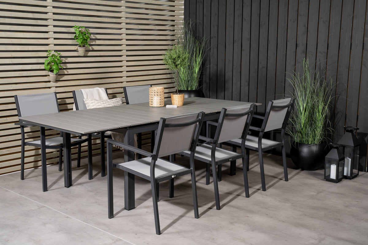 Levels Matbord med Copacabana Stolarna – Bord: 74x160x100 Stol: 56x88x60