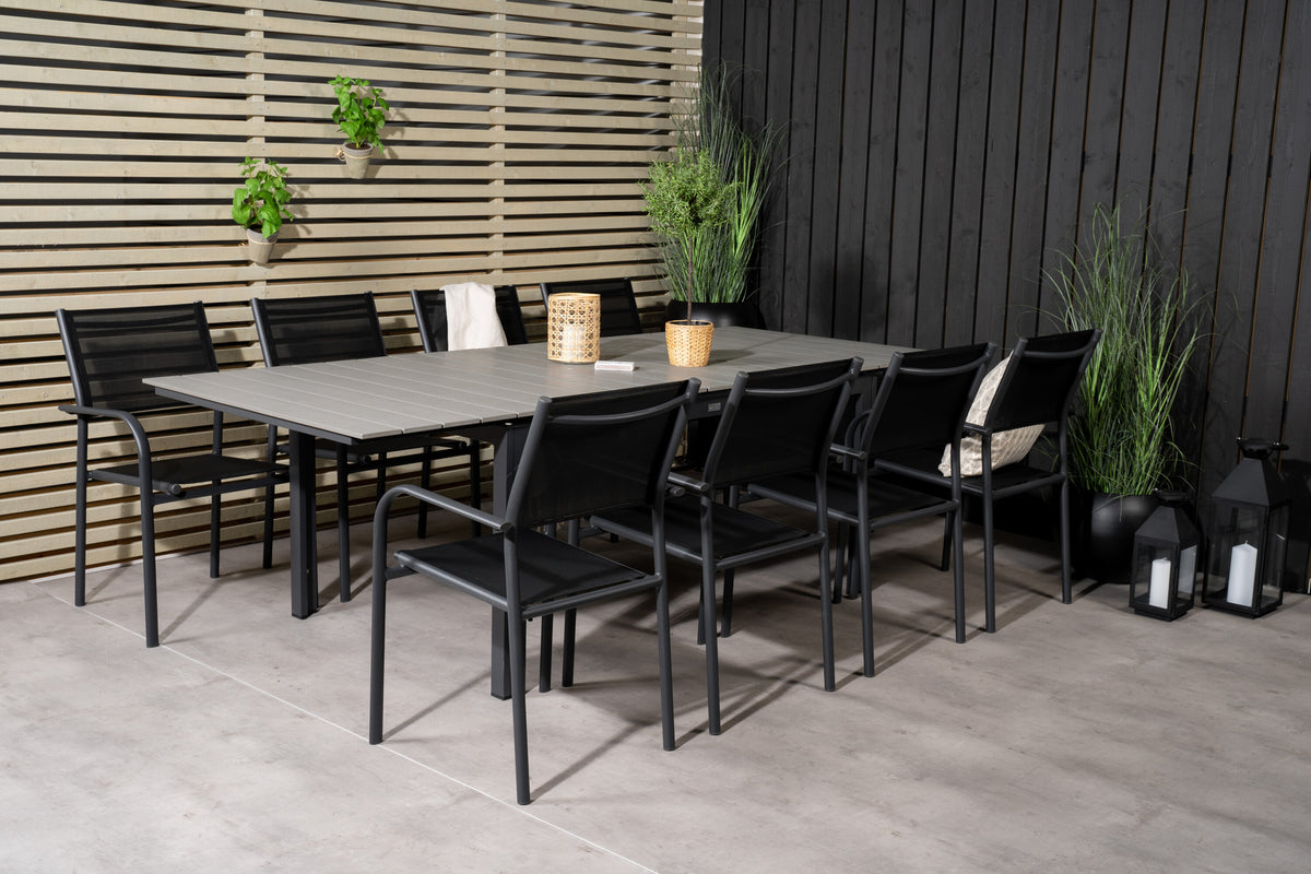 Levels Matbord med Santorini Stolarna – Bord: 75x160x100 Stol: 58x88x56