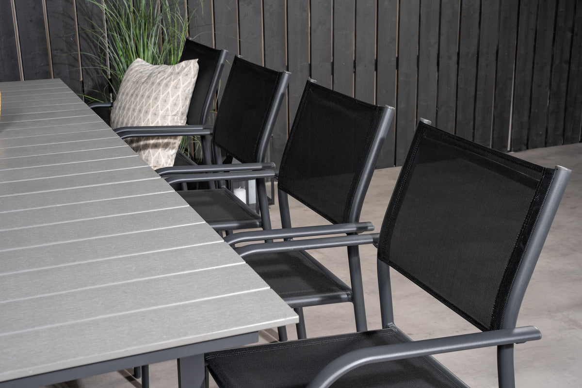 Levels Matbord med Santorini Stolarna – Bord: 75x160x100 Stol: 58x88x56