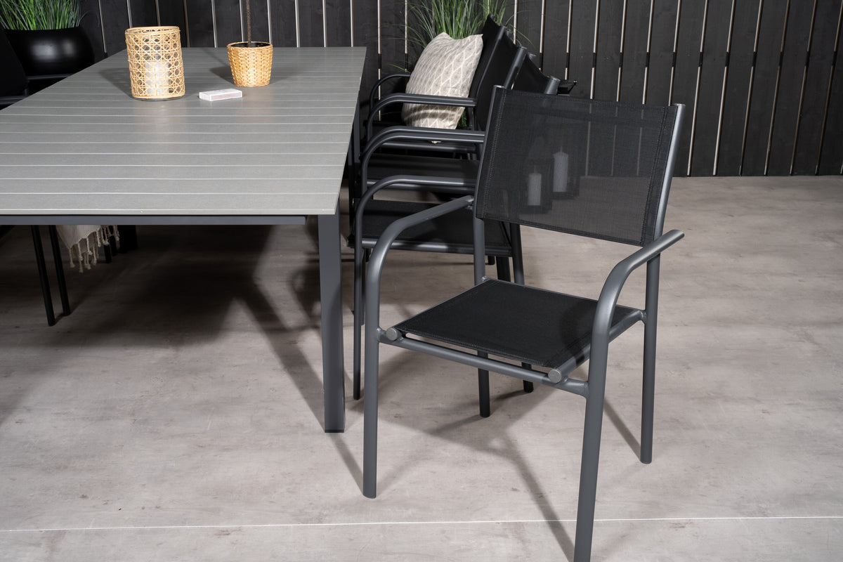 Levels Matbord med Santorini Stolarna – Bord: 75x160x100 Stol: 58x88x56