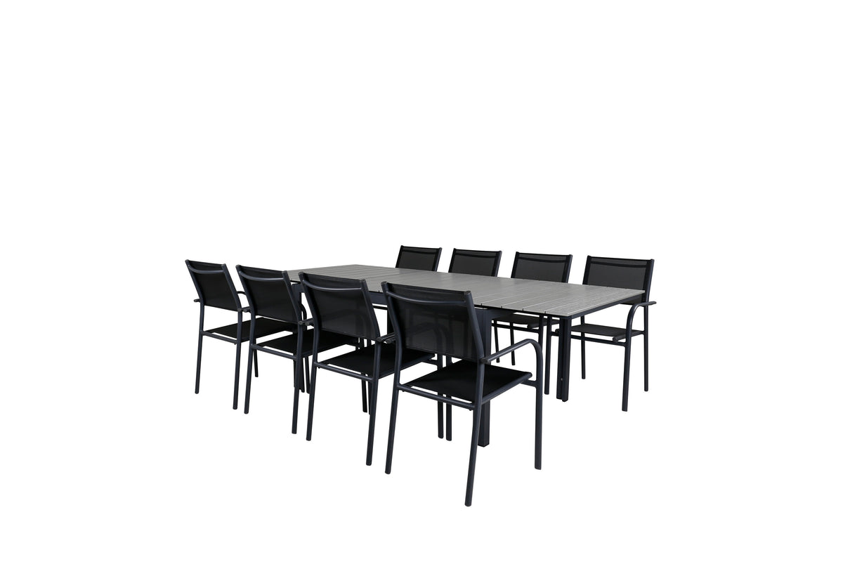 Levels Matbord med Santorini Stolarna – Bord: 75x160x100 Stol: 58x88x56