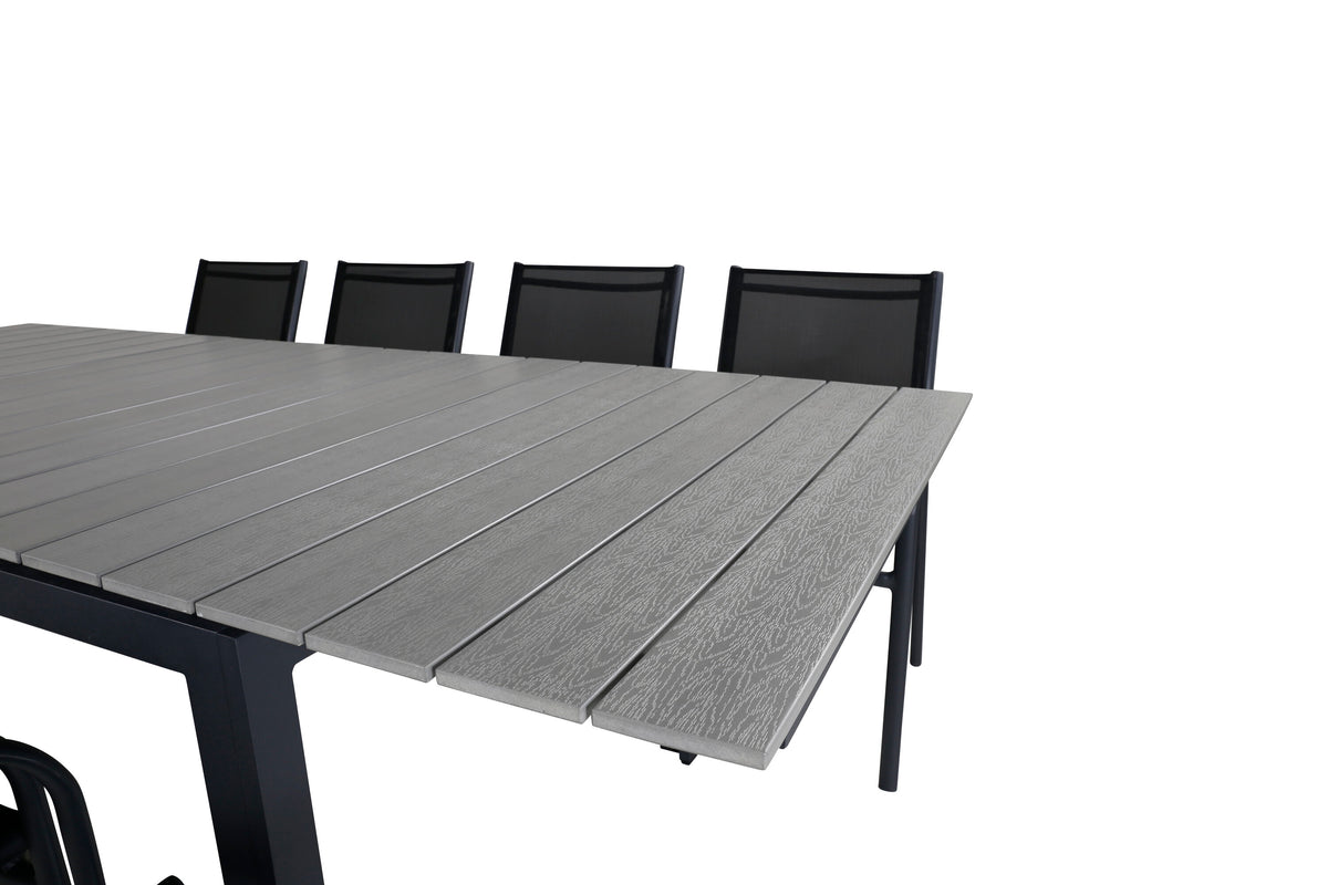 Levels Matbord med Santorini Stolarna – Bord: 75x160x100 Stol: 58x88x56