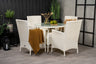 Volta Matbord med Malin Stolarna – Bord: ⌀90 Stol: 65x92x58