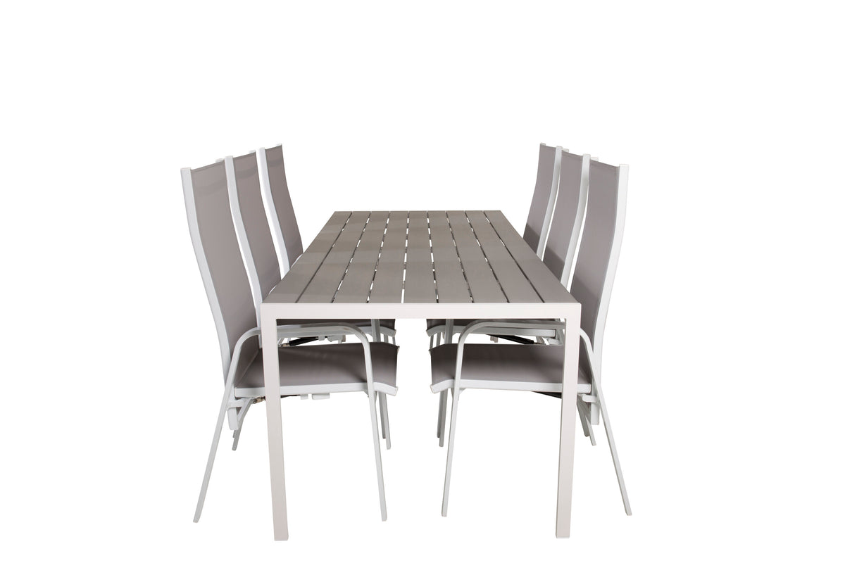 Break Matbord med Copacabana Stolarna – Bord: 74x205x90 Stol: 65x110x56,5