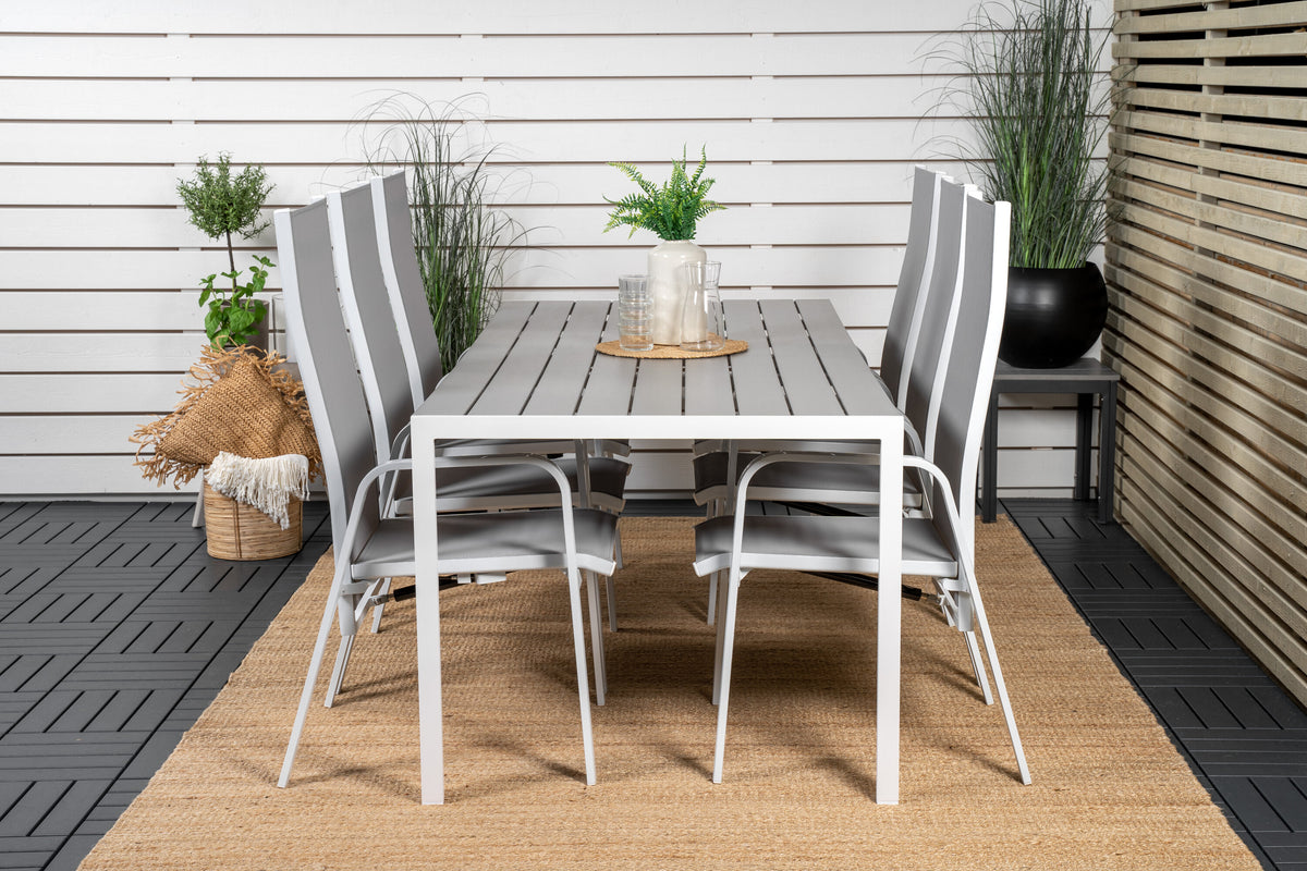 Break Matbord med Copacabana Stolarna – Bord: 74x205x90 Stol: 65x110x56,5