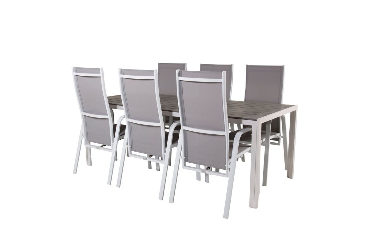 Break Matbord med Copacabana Stolarna – Bord: 74x205x90 Stol: 65x110x56,5