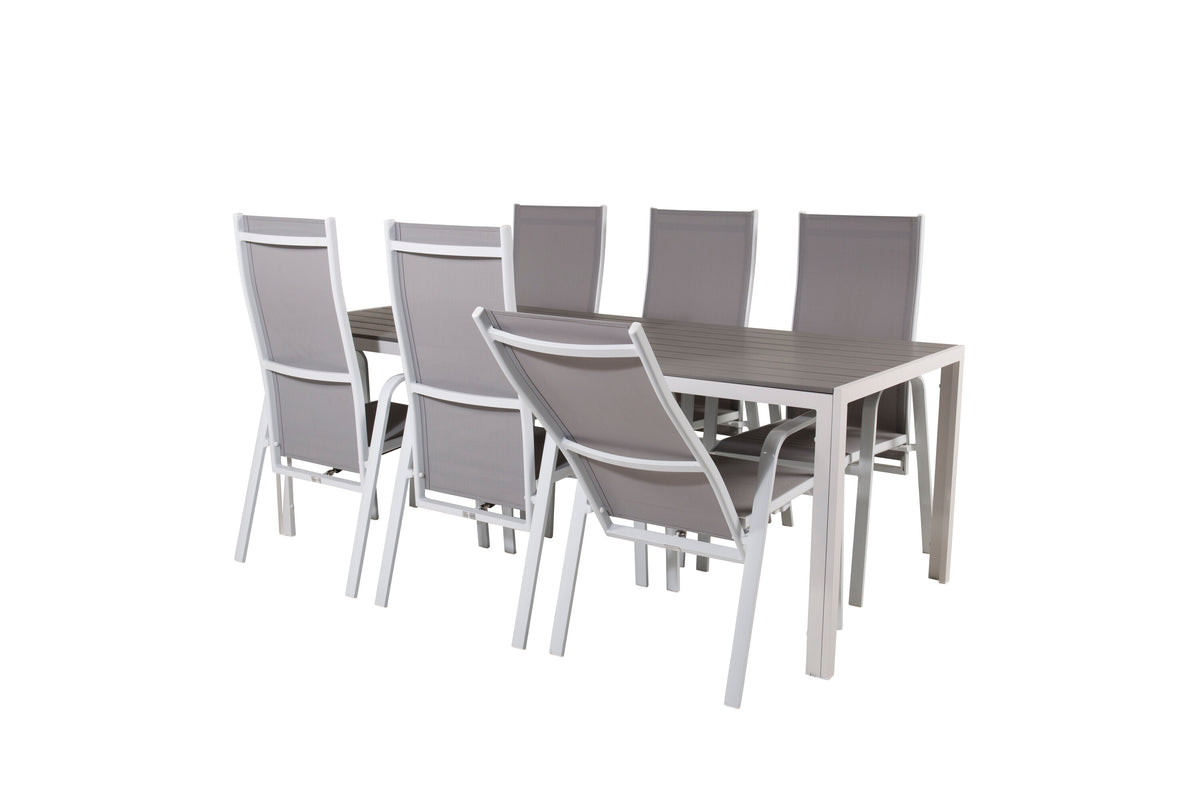 Break Matbord med Copacabana Stolarna – Bord: 74x205x90 Stol: 65x110x56,5