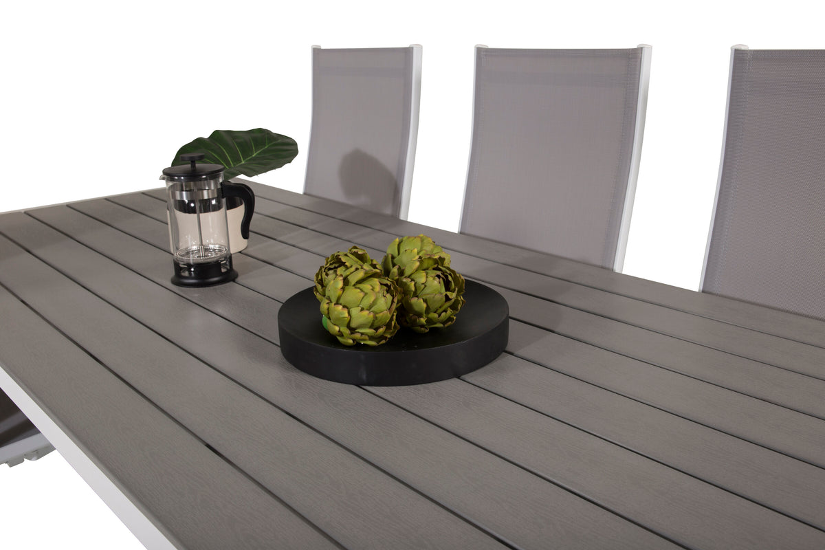 Break Matbord med Copacabana Stolarna – Bord: 74x205x90 Stol: 65x110x56,5