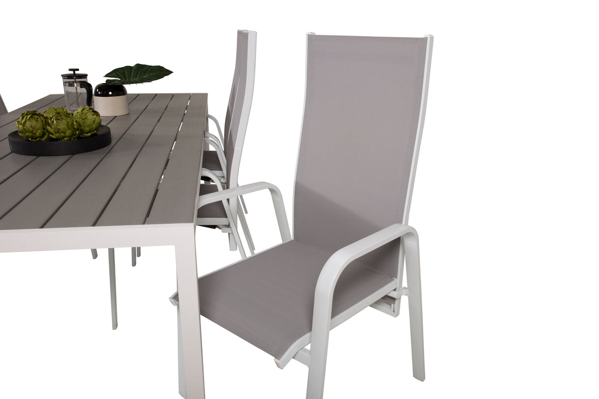 Break Matbord med Copacabana Stolarna – Bord: 74x205x90 Stol: 65x110x56,5