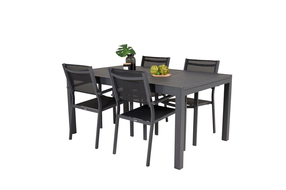 Marbella Matbord med Copacabana Stolarna – Bord: 75x240x100 Stol: 60,5x88x56,5